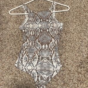 Snake print bodysuit